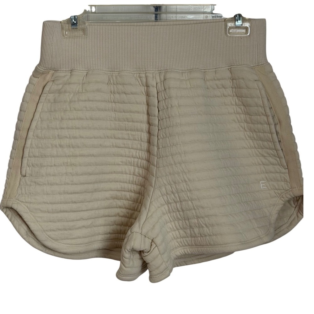 Everlane Quilted Short Womens Size S Beige Organic Cotton Loungewear NWT